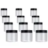 Potes en PET transparentes de 50ml, 100ml, 150ml, 250ml, 350ml, 500ml, 800ml y 1000ml con tapa plástico blanca o negra