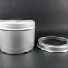 Lata de aluminio plateada 120ml con visor