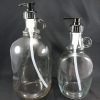Botellón Growler incoloro con válvula dispensadora 1lt y 2 lts