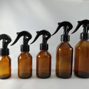 Botella en vidrio de 20ml a 200ml con minigatillo spray en rosca 28mm