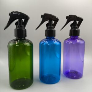 Envases de 250ml en PET Violeta, Verde o Azul modelo BODY con minigatillo spray