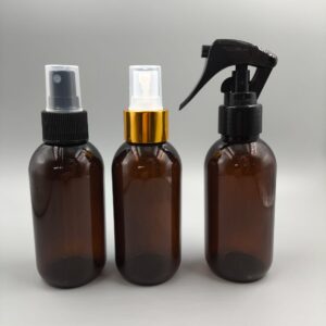 Envases de 125ml en PET ámbar modelo OMEGA con spray o minigatillo spray