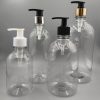 Botellas en PET con dispensadora cremera de 250ml, 500ml y 1 lt