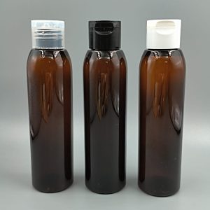 Envases de 125ml en PET modelo RO Ambar con tapas