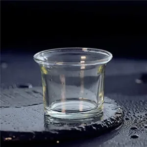 Porta Vela en vidrio 6.2cm x 4,8cm x 4,6cm