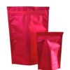 Bolsa Aluminio Satinada ROJA o NEGRA con cierre ZIPLOCK 10cm x 15cm