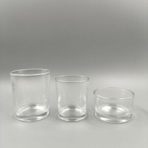 Porta vela en vidrio 3 tamaños