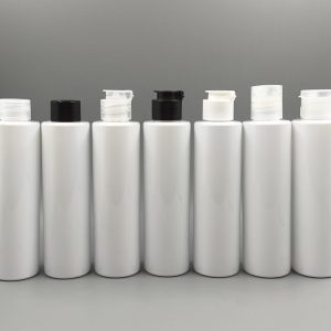Envases de 100ml en PET Blanco modelo LONG con diferentes opciones de tapas