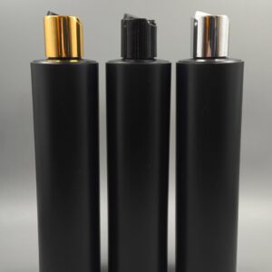 Envase 300ml modelo SAFIRA Negro con Tapas DISC TOP