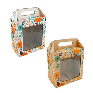 CAJA MALETÍN CON VISOR 16 x 17 x 9,5 en color KRAFT o BLANCA