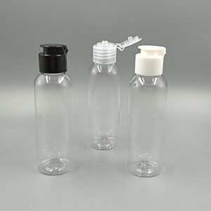 Envases de 60ml en PET modelo PETER con diferentes opciones de tapas