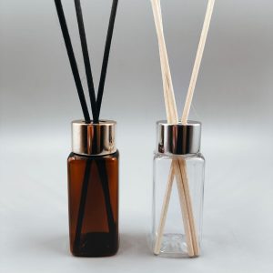 Aromatizador de 30ml en PET Transparente o Ámbar + 3 Varitas Naturales o Negras de 20cm