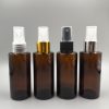 Frasco de vidrio 50ml en color ámbar con SPRAY en Plástico o Metal