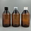 Envases de 500ml en PET ámbar modelo HOME con flip top rectas