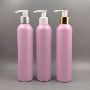 Envases de 250ml en Rosa en pad con cremera dispensadora plástica o de metal