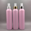 Envase en 250ml Rosa con spray metal plateado y dorado