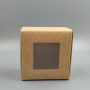CAJA CHICA con visor Medida 8cm x 8cm x 4cm de alto -KRAFT