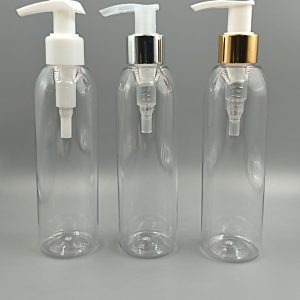 Envases de 200ml en PET modelo RO con cremera común o metal