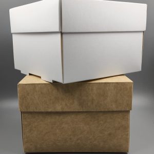 Caja 15 x 15 x 10 Tapa Separada reversible Blanca o color Kraft