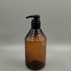 Envase de 500ml PET ámbar modelo HOME con cremera profesional