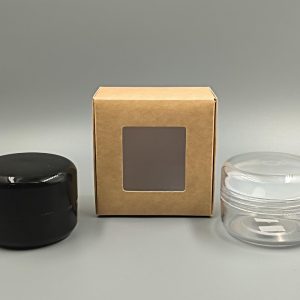 Potes modelo ALTO de 50ml en PS varios colores con CAJA
